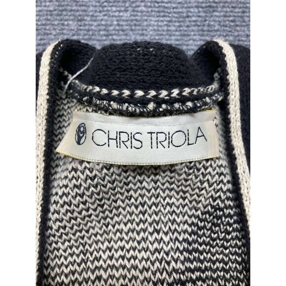 CHRIS TRIOLA Wearable Art Handmade Sweater Coat Size 2 Animal Print Made In USA - Picture 2 of 15